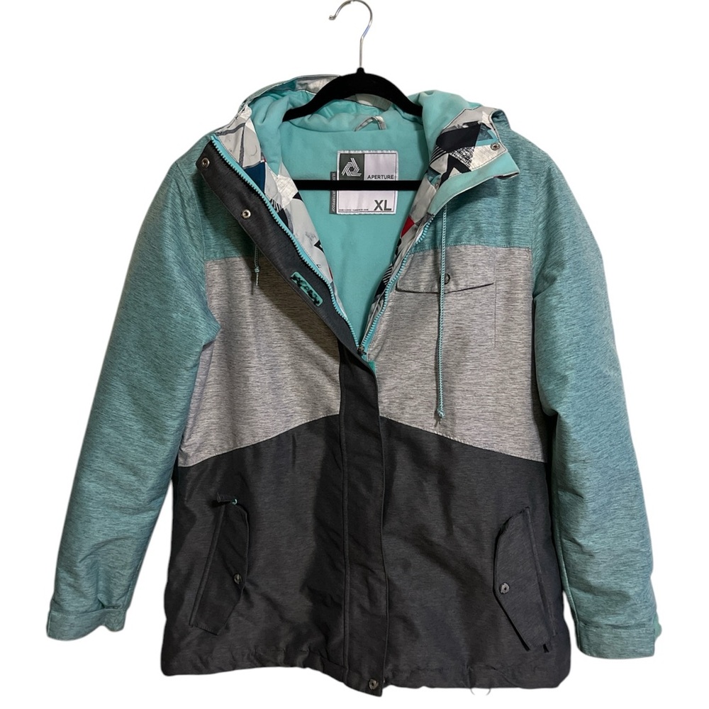 Aperture Technical Outerwear Waterproof Jacket - Teal, Gray, Black Size XL